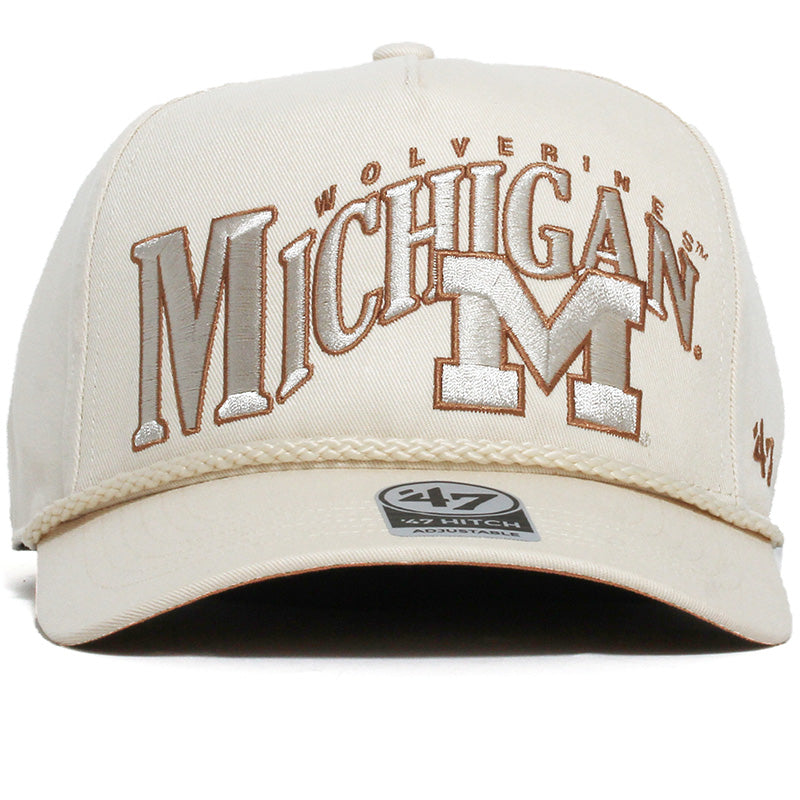 University of Michigan Wolverines Wave Rope Option Hitch Hat Natural University of Michigan Wolverines Wave Rope Option Hitch Hat Natural