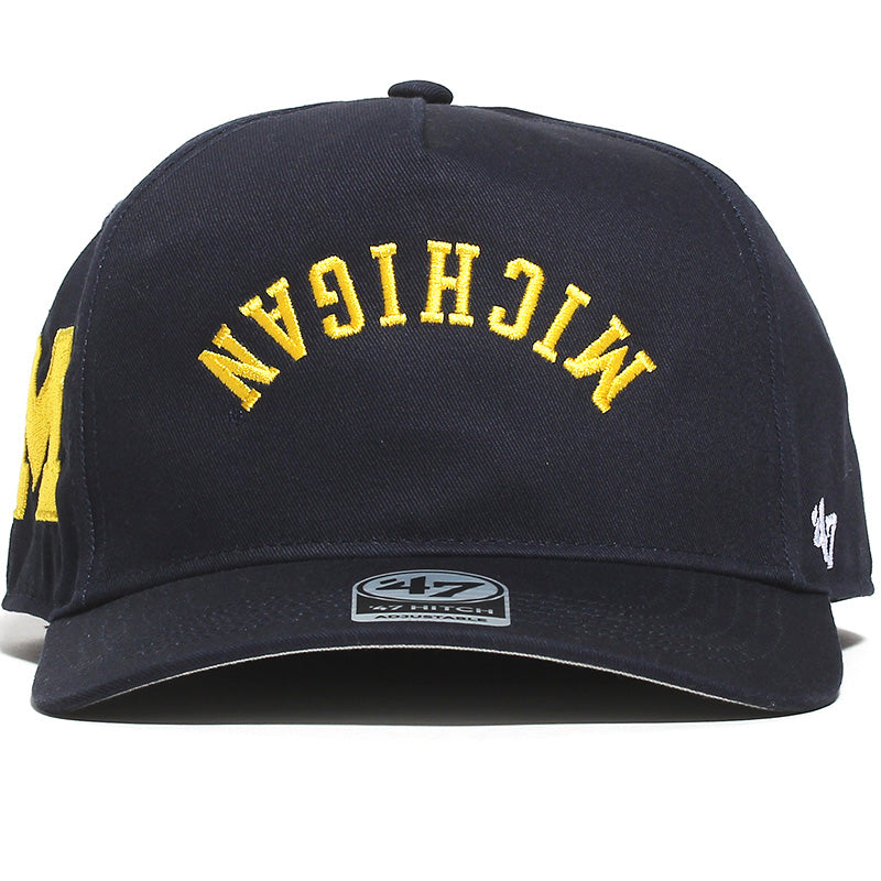 University of Michigan Wolverines Upside Down Flip Script Hitch RF Hat Navy University of Michigan Wolverines Upside Down Flip Script Hitch RF Hat Navy