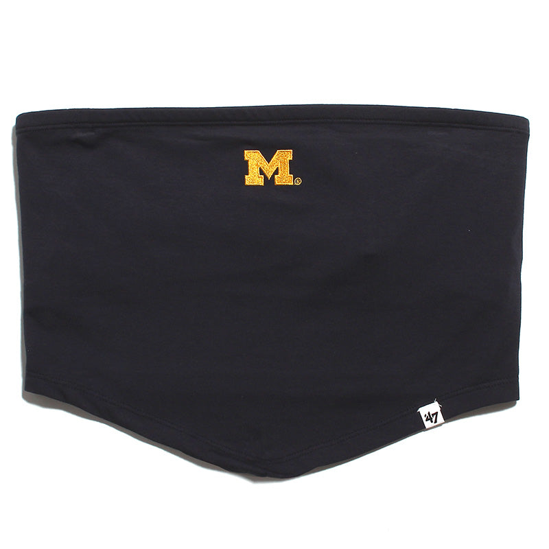 University of Michigan Wolverines Women's Micro Embroidered Bandana Tube Top Navy University of Michigan Wolverines Women