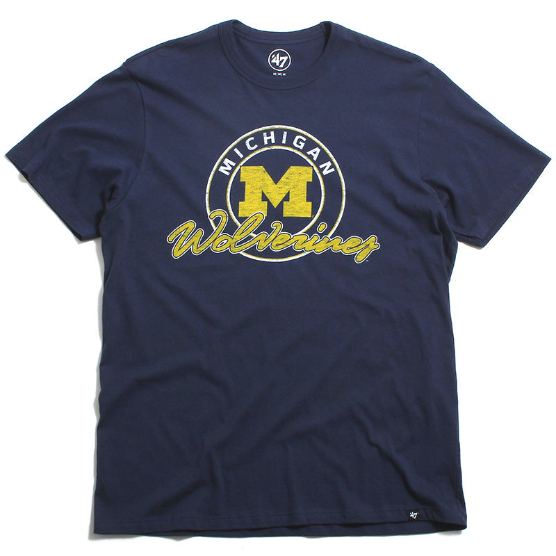 University of Michigan Wolverines Ring Tone Franklin T-Shirt Atlas Blue University of Michigan Wolverines Ring Tone Franklin T-Shirt Atlas Blue