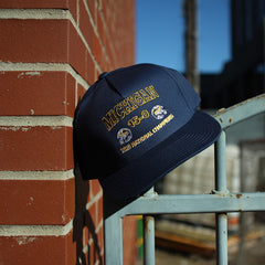 Undefeated Embroidered Snapback Hat Navy