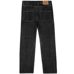 Star Pant Embroidery Raw Denim Black / White