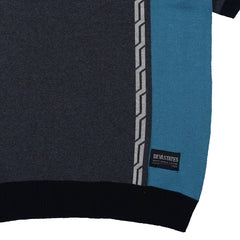 Chain Jacquard Knit S/S Polo Shirt Black / Multi