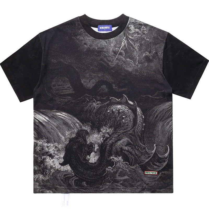 Leviathan Full Print T-Shirt Black Leviathan Full Print T-Shirt Black