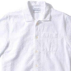 Seersucker Short Sleeve Shirt White