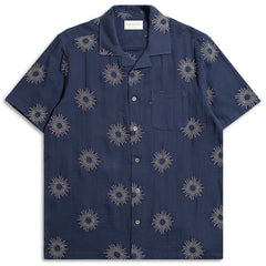 Stachio S/S Shirt Sol Embroidery Navy Iris