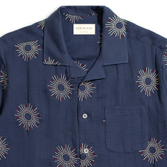 Stachio S/S Shirt Sol Embroidery Navy Iris