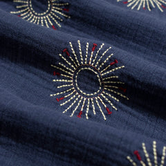 Stachio S/S Shirt Sol Embroidery Navy Iris