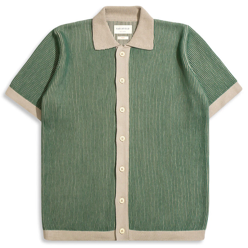 Velzy Short-Sleeve Cardigan Helio Stripe / Peyote Sand Velzy Short-Sleeve Cardigan Helio Stripe / Peyote Sand
