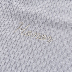 Textured Knit Qtr Zip Grey