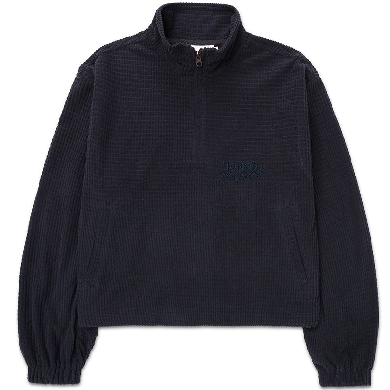 Textured Knit Anorak Black Textured Knit Anorak Black