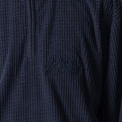 Textured Knit Anorak Black