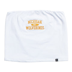 University of Michigan Wolverines Women's Tube Top White
