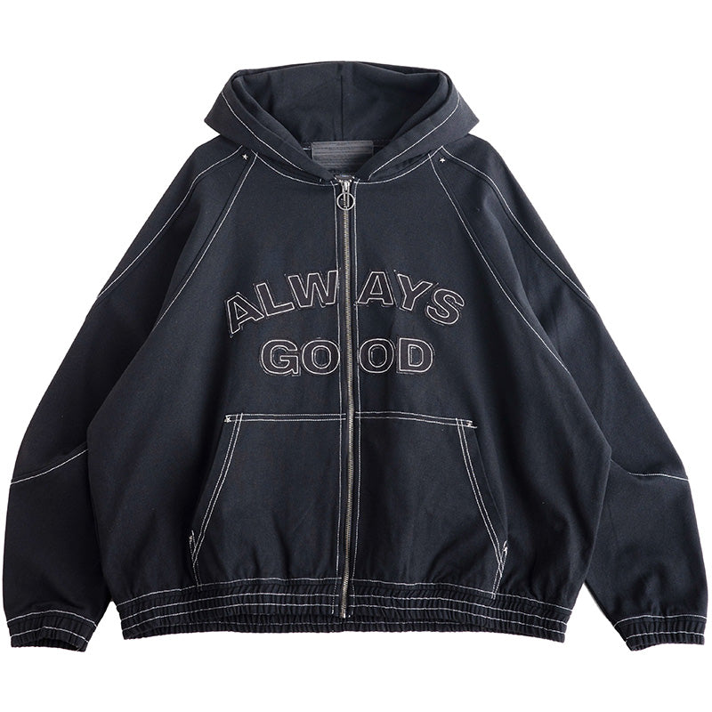 Always Good Hooded Jacket Black Always Good Hooded Jacket Black