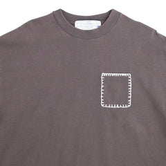 Blanket Stitch Vintage T-Shirt Sun Faded Grey
