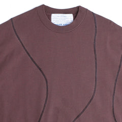 Overlock Stitch T-Shirt Brown