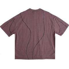 Overlock Stitch T-Shirt Brown