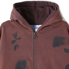 Waiting Around Zip Hoodie Brown