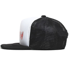 Swoosh Logo Mesh Trucker Black
