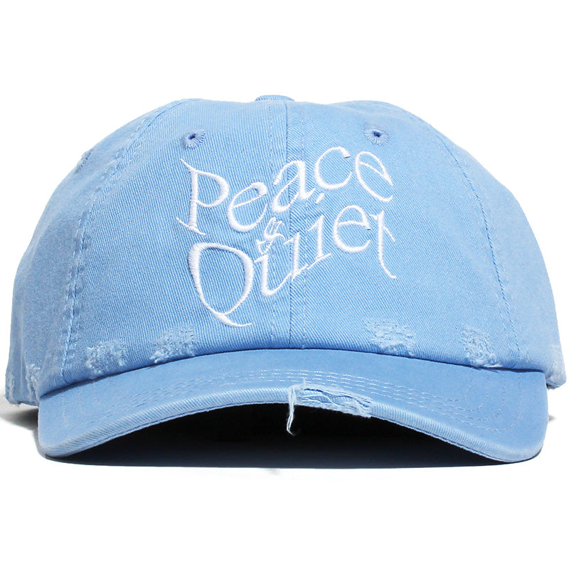 Warped Wordmark Distressed Dad Hat Baby Blue Warped Wordmark Distressed Dad Hat Baby Blue