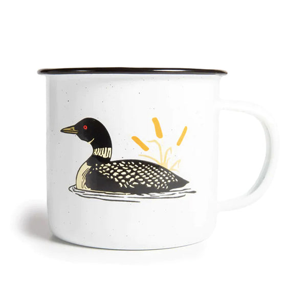 Loon Speckled Mug Off White