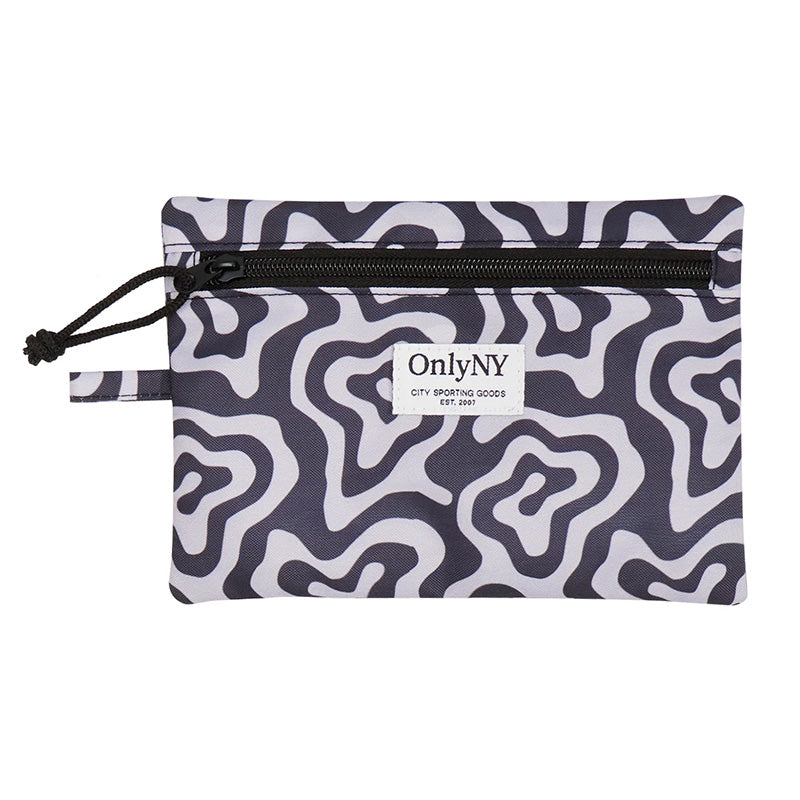 Nylon Zip Pouch Ripple Print Nylon Zip Pouch Ripple Print