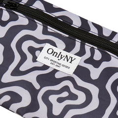 Nylon Zip Pouch Ripple Print