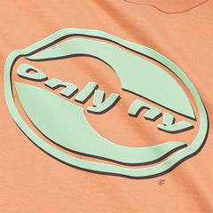 Wavy Logo Women's Crop T-Shirt Peach Pink