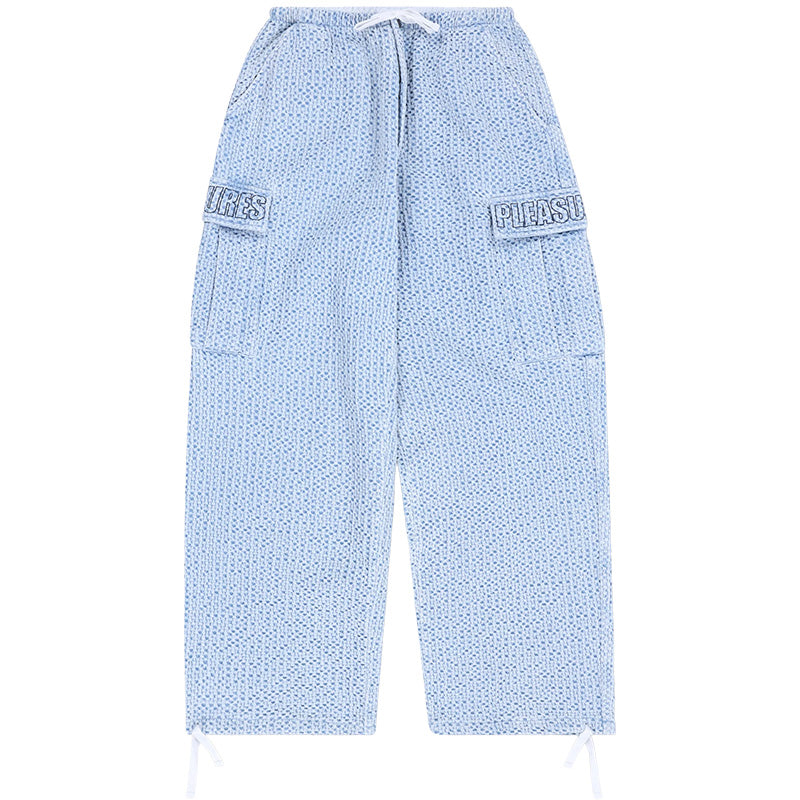 Knitted Indigo Cargo Pants Indigo Knitted Indigo Cargo Pants Indigo