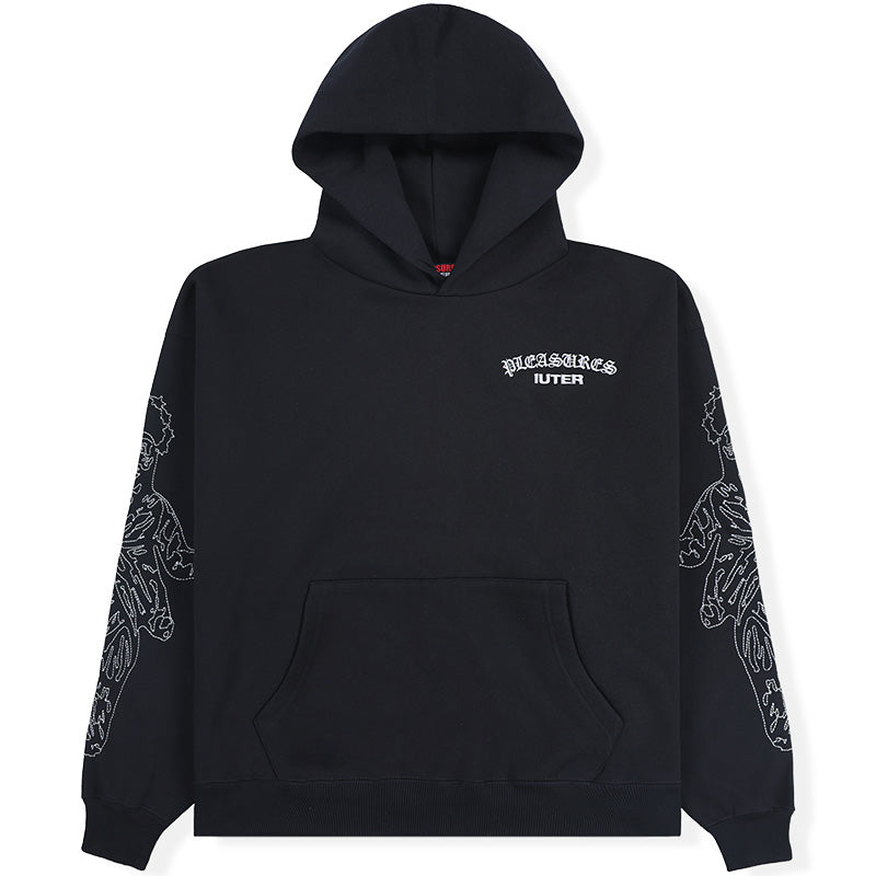 PLEASURES x IUTER - Andrea Hoodie Black PLEASURES x IUTER - Andrea Hoodie Black