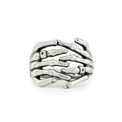 Silver Skeleton Hands Ring