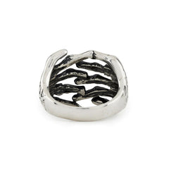 Silver Skeleton Hands Ring