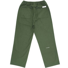 Arts Baggy Herringbone Twill Pants Forest Green