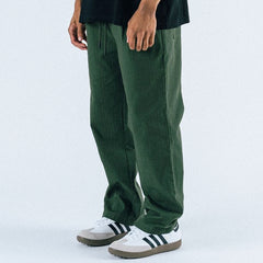 Arts Baggy Herringbone Twill Pants Forest Green