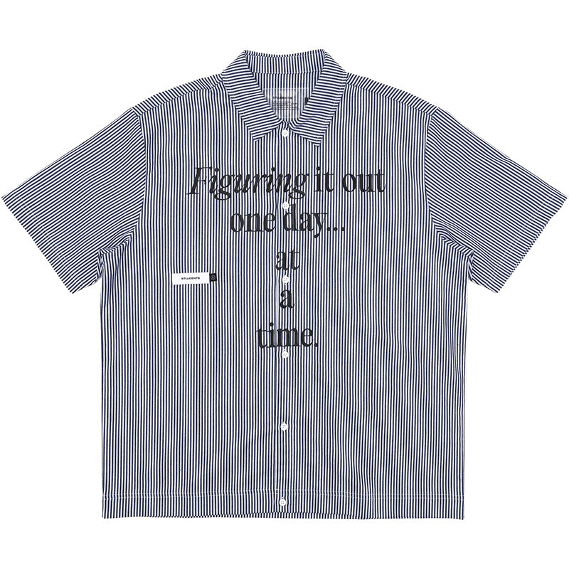 Reymon S/S Stripe Oxford Button-Up Shirt Navy Reymon S/S Stripe Oxford Button-Up Shirt Navy