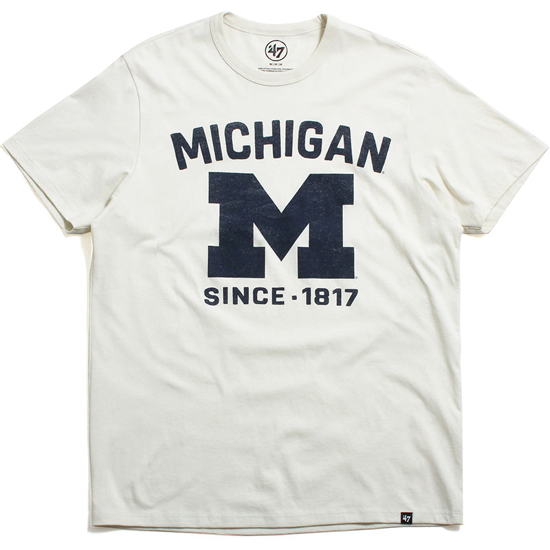 University of Michigan Wolverines Duster Franklin T-Shirt Dune University of Michigan Wolverines Duster Franklin T-Shirt Dune
