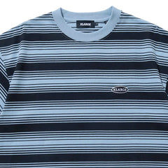 Embroidered Striped S/S T-Shirt Light Blue