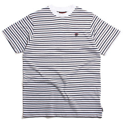 Yarn Dyed Stripe T-Shirt White
