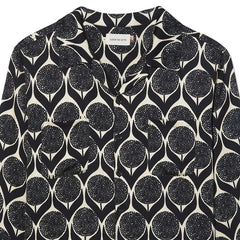 Floral L/S Woven Button Up Black