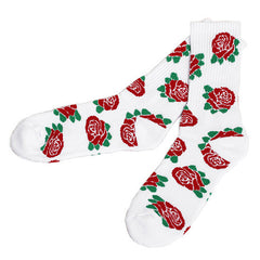 Allover Rose Socks White