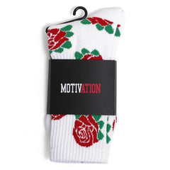 Allover Rose Socks White