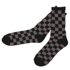 Checkered Socks Black