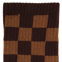 Checkered Socks Brown
