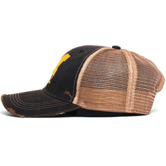 University of Michigan Big Blue Washed & Distressed Trucker Hat Navy
