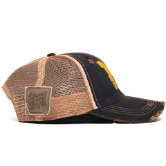 University of Michigan Big Blue Washed & Distressed Trucker Hat Navy