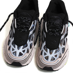 Grid Web Reflect Camo Sneakers Gray / Black