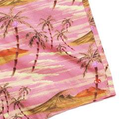 Garment-Dyed Organic Bermuda Shorts Pink Hawaiian