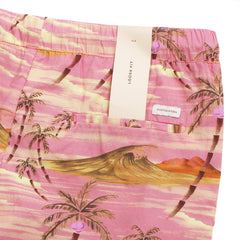 Garment-Dyed Organic Bermuda Shorts Pink Hawaiian