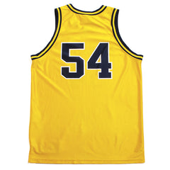University of Michigan #54 Tractor Traylor Nike Basketball Jersey Yellow (Large)