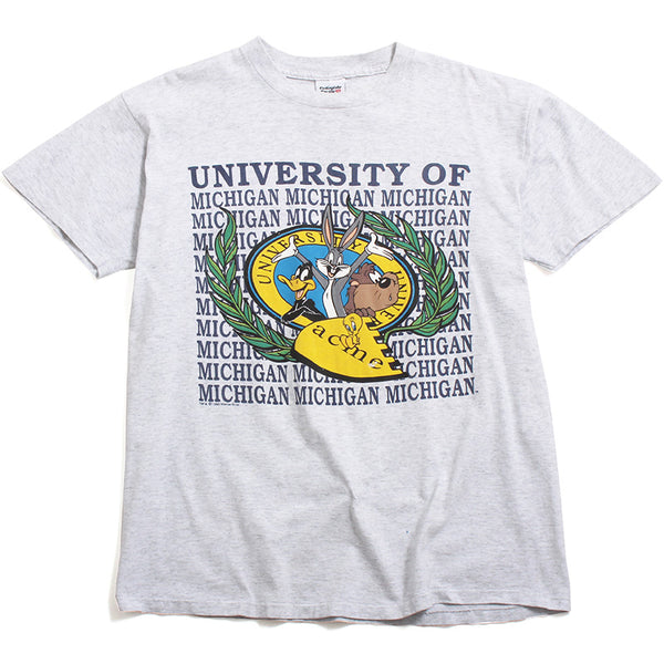 University of Michigan Looney Tunes Acme University Collegiate Pacific T-Shirt Ash Grey (XL)